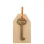 Skeleton Key, Antique Finish Classic Brass Metal, Mortise Locks Rim Architectural Barrel Lock Key, Vintage Cabinet Dresser Draw Grandfather Clock (Shank Length 1 3/4 Inch, Bit 1/4 X 1/4 Inch) S5591