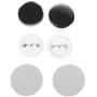 500Pcs 44mm/1.75in Blank Badge Buttons DIY Button Badge Parts Metal Cover Transparent Film Suitable for Clothing and Home Decoration Arts Crafts Supplies