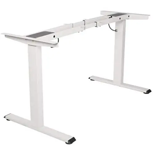 TOPSKY Dual Motor Electric Adjustable Standing Computer Desk for Home and Office (White Frame only)