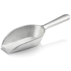 New Star Foodservice 34622 Cast Aluminum Flat Bottom Utility Scoop, 1 oz, Extra Small Size, Silver (Hand Wash Only)