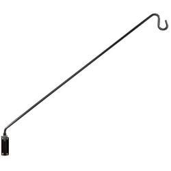 Stokes Select Bird Feeder Pole, 36-Inch Reach, Wall Mounted, Black Metal