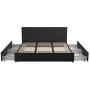 Novogratz Kelly Upholstered Storage Platform Bed - King (Dark Gray Linen)