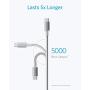 USB Type C Cable, Anker [2-Pack 3ft] Premium Nylon USB-C to USB-A Fast Charging Type C Cable, for Samsung Galaxy S10 / S9 / S8 / Note 8, LG V20 / G5 / G6 and More(Silver)