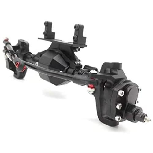 AKDSteel The Third Generation Metal Front & Rear Portal Axles for 1/10 RC Crawler Axial-SCX10 90046 90047 Car Delicate RC Car Parts RC Car Accessories Black Front axle for Car Toys