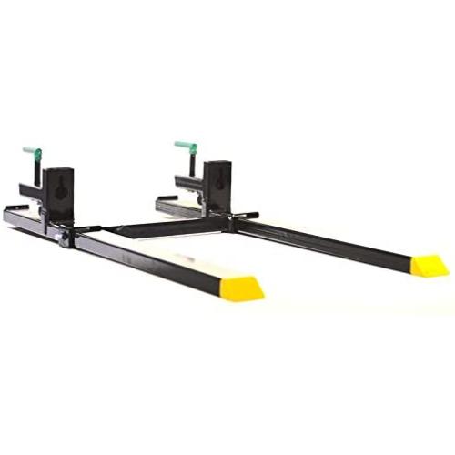 Titan Attachments Heavy Duty 60'' Clamp-on Pallet Forks 4000 lbs with Adjustable Stabilizer Bar for Loader Bucket