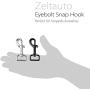 Zelta 4 PCS Swivel Snap Hooks for Dog Leash Keychain, Pet Buckle Clips 3.1 x 1 Inch (Silver)