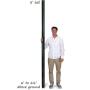 SmartSign U-Channel Sign Post, Heavy-Duty | 8 Tall Baked Enamel Steel Post - Pack of 4