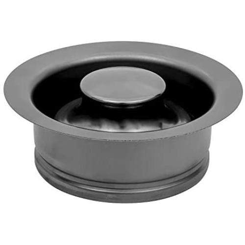 LQS Kitchen Sink Garbage Disposal Flange and Sink Stopper, fit 3-1/2 Inch Standard Sink Drain Hole Colour Gunmetal