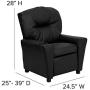 Flash Furniture Contemporary Black LeatherSoft Kids Recliner with Cup Holder