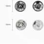 souG 200 Sets 10 mm Sew-on Snap Buttons Metal Snap Fastener Buttons Press Button for Sewing Clothing, 4 Colors (Gun Black,Silvery,Gold, Bronze).