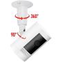 Wasserstein Adjustable Metal Mount with Universal Screw Compatible with Ring Stick Up Cam Battery and Ring Stick Up Cam Wired - Extra Flexibility for Your Ring Camera (White)