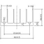 Awxlumv Aluminum Chipset Heat Sink 120 x 40 x 20 mm / 4.72 x 1.57x 0.79 inch Diffusion Cooling Fin Comb Heatsink Cooler 2Pcs