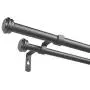 Exclusive Home Curtains Topper Double Curtain Rod and Finial Set, 66''-120'', Gunmetal Exclusive Home Curtains Topper Double Curtain Rod and Finial Set, 66''-120'', Gunmetal