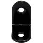 HONJIE 90 Degree Black Right Angle Brackets 2 Hole Small Metal Corner Braces for Wood, L Shaped Bracket with Screws,20x20x2mm,Pack of 12