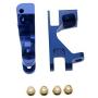Ky-RC 1 Set Aluminum Alloy Metal Upgrade Chassis Parts Kit for Traxxas Slash 4x4 1/10 RC Car Truck Parts Accessories W001 (Blue)