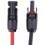 iGreely Solar Panel Extension Cable - 10 Feet 10AWG(6mm²) Solar Extension Cable with Female and Male Connector Solar Panel Adapter (10FT Red + 10FT Black)