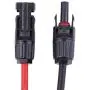 iGreely Solar Panel Extension Cable - 10 Feet 10AWG(6mm²) Solar Extension Cable with Female and Male Connector Solar Panel Adapter (10FT Red + 10FT Black)