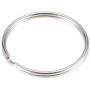 uxcell Split Key Ring 40mm Open Jump Connector for Lanyard Zipper Handbag, Nickel Plated Iron, Pack of 100
