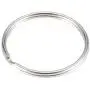 uxcell Split Key Ring 40mm Open Jump Connector for Lanyard Zipper Handbag, Nickel Plated Iron, Pack of 100
