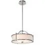 Pendant Lighting 18 inch 3 Light Drum Pendant Light with Fabric Shade and Glass Diffuser in Brushed Nickel, Classic Convertible Drum Chandelier for Living & Dinning Room XiNBEi-Lighting XB-P1199-BN Pendant Lighting 18 inch 3 Light Drum Pendant Light with Fabric Shade and Glass Diffuser in Brushed Nickel, Classic Convertible Drum Chandelier for Living & Dinning Room XiNBEi-Lighting XB-P1199-BN