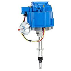 A-Team Performance HEI Complete Distributor 65K Coil Compatible With AMC/Jeep Straight 6 232 3.8L & 258 4.2L One Wire Installation Blue Cap