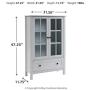 Signature Design by Ashley Miranda Accent Cabinet, 32'' W x 12'' D x 47'' H, White