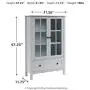 Signature Design by Ashley Miranda Accent Cabinet, 32'' W x 12'' D x 47'' H, White