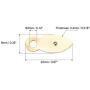 uxcell Frame Turn Button, 7/8'' Metal Flat with Screws for Hanging Pictures, Photos, Drawings and Posters, 50 Pcs (Golden)
