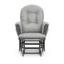 StorkCraft Hoop Glider and Ottoman Cushions, Gray w/Light Gray