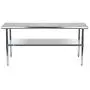 AmGood Stainless Steel Work Table | Metal Utility Table (Stainless Steel Work Table, 48'' Long x 18'' Deep) AmGood Stainless Steel Work Table | Metal Utility Table (Stainless Steel Work Table, 48'' Long x 18'' Deep)
