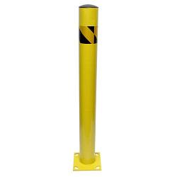 BISupply Parking Bollard – 42in Street Bollard Parking Post, Metal Sign Posts Steel Safety Bollard Traffic Pole