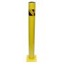 BISupply Parking Bollard – 42in Street Bollard Parking Post, Metal Sign Posts Steel Safety Bollard Traffic Pole