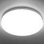 LE Flush Mount Ceiling Light Fixture Waterproof LED Ceiling Light for Bathroom Porch, 5000K Daylight 15W (100W Equivalent) 1250lm Ceiling Lamp for Kitchen, Bedroom, Living Room, Hallway, Non Dimmable