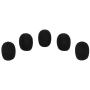 eBoot 5 Pack Mini-size Lapel Headset Microphone Windscreen, Black