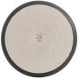 Gibson Elite Rhinebeck Round Reactive Glaze Double Bowl Stoneware Dinnerware Set, Service for Four (16pcs), White and Black