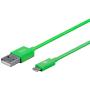 Monoprice Select Series USB A to Micro B Charge & Sync Cable, 6ft Green