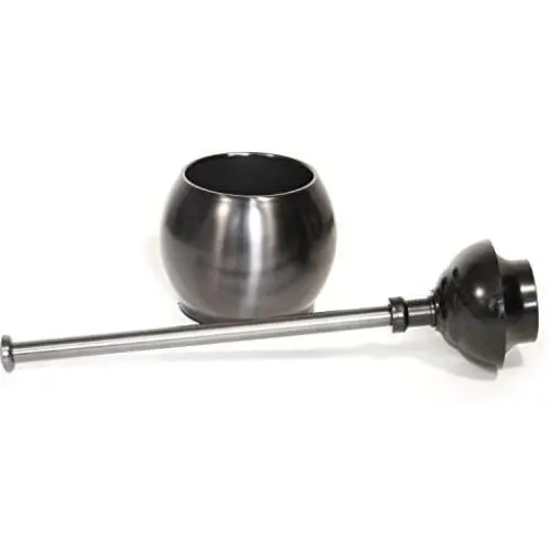ToiletTree Products Modern Deluxe Freestanding Stainless Steel Toilet Plunger (Gun Metal, Toilet Plunger 6.5” x 6.5” x 18.5”) ToiletTree Products Modern Deluxe Freestanding Stainless Steel Toilet Plunger (Gun Metal, Toilet Plunger 6.5” x 6.5” x 18.5”)