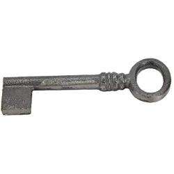 Skeleton Key Antique Finish Classic Steel Metal, Mortise Locks Rim Architectural Barrel Lock Key, Vintage Cabinet Dresser Drawer Grandfather Clocks (Shank Length 2 1/4 Inch, Bit 5/8 X 1/2 Inch)