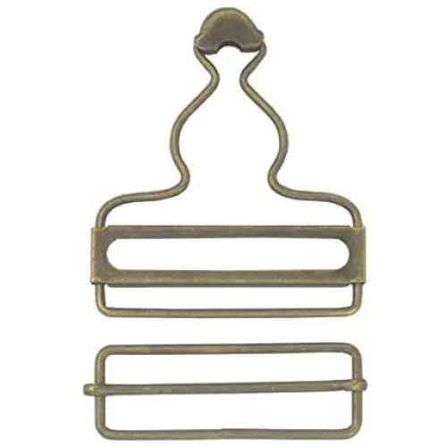 Suspender Adjuster Overall Braces Buckle,Bronze Dungaree Fastener Braces Buckle with Slider,Pack of 6 Sets (2'') Suspender Adjuster Overall Braces Buckle,Bronze Dungaree Fastener Braces Buckle with Slider,Pack of 6 Sets (2'')