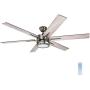 Honeywell Ceiling Fans 51035-01Kaliza Modern LED Ceiling Fan with Remote Control, 6 Blade Large 56'', Gun Metal 52''