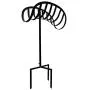 Urban Deco Garden Hose Holder Metal Decorative Hose Stand Heavy Duty Hose Holder Free Standing Garden Hose Storage Hose Stand, Black