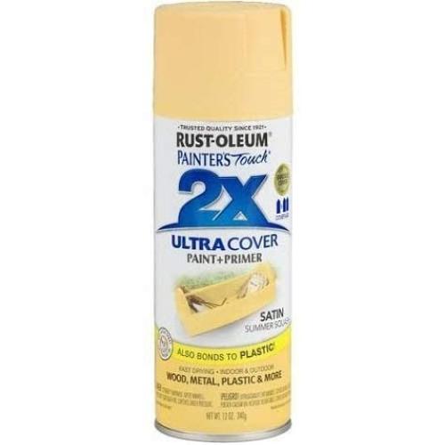 Rust-Oleum 249064 Painters Touch 2X Ultra Cover, 12 Oz, Satin Summer Squash-1 Bottle