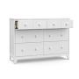 Storkcraft Moss 6 Drawer Universal Double Dresser (White) - Bedroom Furniture Storage, Modern Farmhouse Style, Sturdy and Durable Wood Construction, 6 Deep Spacious Drawers, Steel Hardware