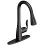 Moen 7594EWBL Arbor Motionsense Wave Sensor Touchless One Handle Pulldown Kitchen Faucet Featuring Power Clean, Matte Black