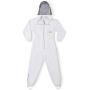 Natural Apiary Apiarist Suit Outfit 1 x Non-Flammable Fencing Veil Mesh Total Protection for Backyard & Beginner Beekeepers, Large, White