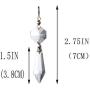 Waltz&F 38mm 20pcs Clear Crystal Chandelier Icicle Prisms Lamp Candelabra Replacement Parts with Octagon Beads