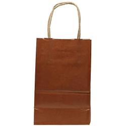 PTP BAGS Copper Penny Rust 5'' x 3'' x 8'' Tote Bags [Pack of 250] Recyclable Metallic Kraft Paper Gift Bags