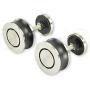 DIYHD 6FT Ceiling Mount Bracket Concentric Circle Roller Stainless Steel Sliding barn Wood Door Track Hardware, 6 Ft