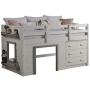DONCO Twin Sweet Dreams LOW LOFT, White/Grey