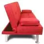 NOUVCOO 2020 Quality Upgraded Sofa Modern Faux Leather, Convertible Folding Recliner Lounge Futon Couch with Cup Holders/Armrest/Metal Legs for Living Furniture/Bed Room/Home/Small Places, Red NOUVCOO 2020 Quality Upgraded Sofa Modern Faux Leather, Convertible Folding Recliner Lounge Futon Couch with Cup Holders/Armrest/Metal Legs for Living Furniture/Bed Room/Home/Small Places, Red